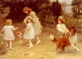 Liebe auf den ersten Blick idyllisch Kinder Arthur John Elsley Haustier Kinder